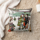 日本語Snowscape クッション (ブランケット)