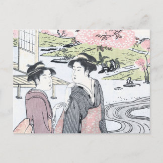 日本語Ukiyo-e Niwa Eishi著hanami無し ポストカード