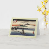 日本語Woodblock カード (黄色い花)