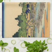 日本語Woodblock: 相模国のEnoshima キッチンタオル (折り畳み)