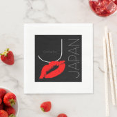 日本赤口紅日本のキス スタンダードランチョンナプキン (インサイチュ)