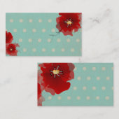 日本赤花水玉模様限定名刺 名刺 (正面/裏面)