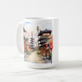 日本通りコージー春水彩画 コーヒーマグカップ (正面左)