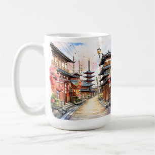 日本通りコージー春水彩画 コーヒーマグカップ
