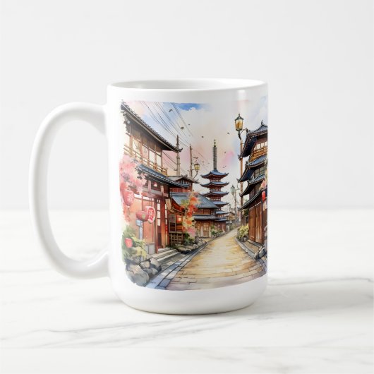 日本通りコージー春水彩画 コーヒーマグカップ (左)