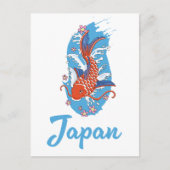 日本釣りロゴ インビテーションポストカード (正面)