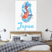 日本釣りロゴ キャンバスプリント (インサイチュ (寝室))