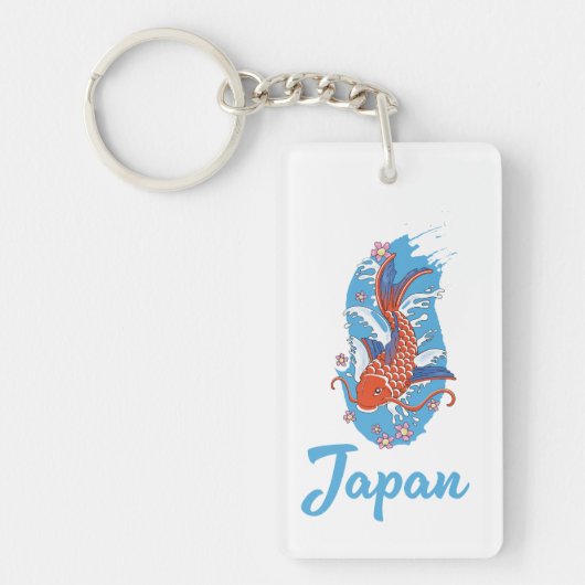 日本釣りロゴ キーホルダー (正面)