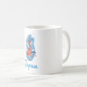 日本釣りロゴ コーヒーマグカップ (正面右)