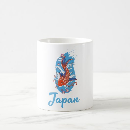 日本釣りロゴ コーヒーマグカップ (中央)