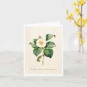 日本風の椿のグリーティングカード カード (黄色い花)