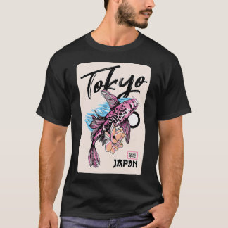 日本風の錦鯉 Tシャツ