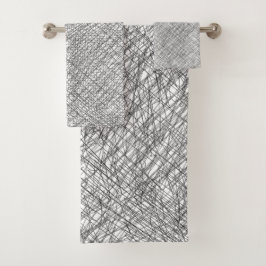 日本風感スタイルシンプル線は落書き バスタオルセット