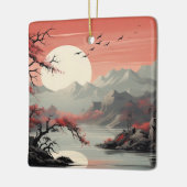 日本風景アート セラミックオーナメント (左)