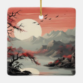 日本風景アート セラミックオーナメント (裏面)