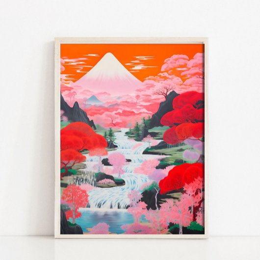 日本風景画、日本の壁掛けアート、Co ポスター