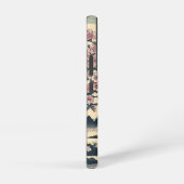 日本風浮世絵の桜と鶴、富士山 SAMSUNG GALAXYケース (右側面)