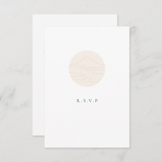 日本食の選択肢RSVP 出欠カード (正面/裏面)