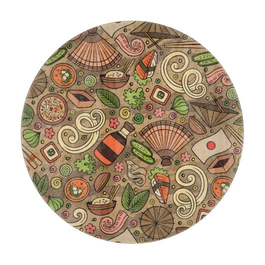 日本食：かわいい手のひら カッティングボード (正面)