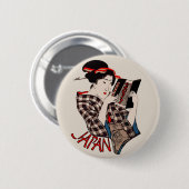 日本2011年 缶バッジ (正面&裏面)