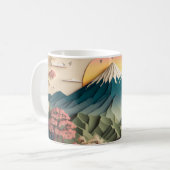 日本3D紙アートスタイルマグ コーヒーマグカップ (正面左)