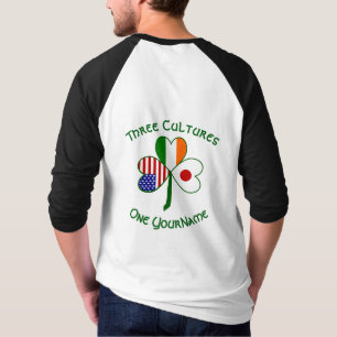 日本 アイルランド アメリカ シャムロック フラグ オーダーメイド Tシャツ
