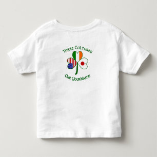 日本 アイルランド アメリカ シャムロック フラグ パーソナライズされた トドラーTシャツ
