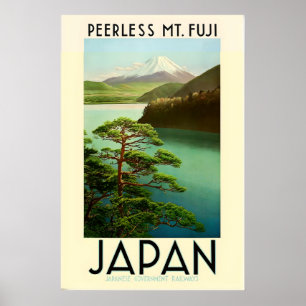 日本 アジア 富士山 ビンテージ 旅行 ポスター
