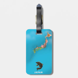 日本 イラスト 地図 旅行 ポスター 印刷 ラゲッジタグ