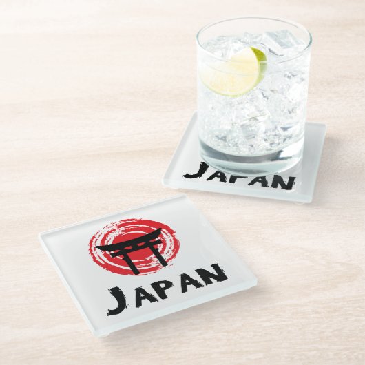 日本 ガラスコースター (アングル)