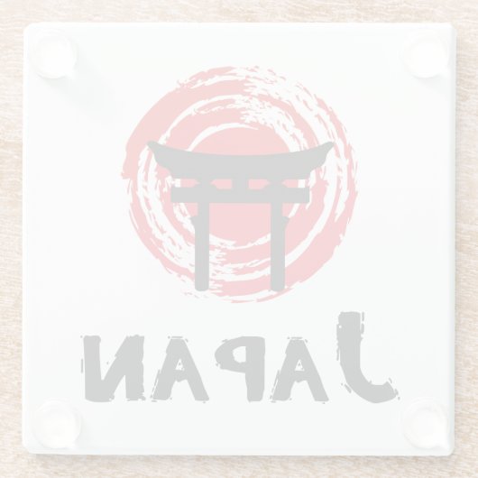 日本 ガラスコースター (裏面)