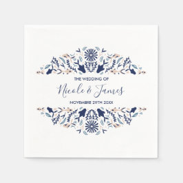 日本 |コイフィッシュロータスパーソナライズされた結婚ズ スタンダードカクテルナプキン