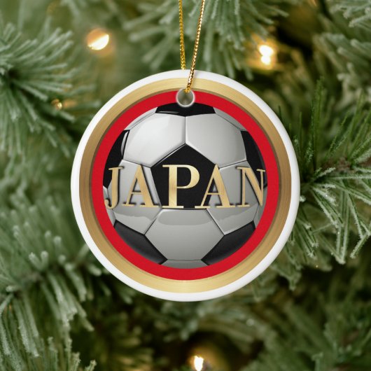 日本 サッカー ボール スポーツ セラミックオーナメント (ツリー)
