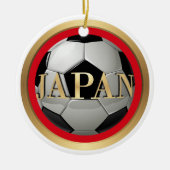 日本 サッカー ボール スポーツ セラミックオーナメント (正面)