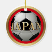 日本 サッカー ボール スポーツ セラミックオーナメント (裏面)
