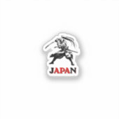 日本 サムライ サッカー ファン ステッカー シール (正面)