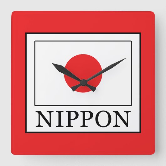 日本 スクエア壁時計 (正面)