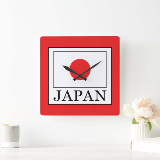 日本 スクエア壁時計 (ホーム)