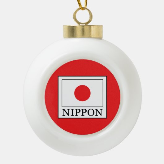 日本 セラミックボールオーナメント (正面)