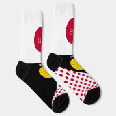 日本，ファッション,日本の国旗，愛国心 ソックス (右)