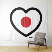 日本 | フラグ日本のハート タペストリー (インサイチュ(横))