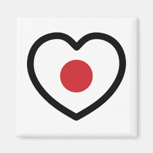 日本 フラグ日本のハート マグネット