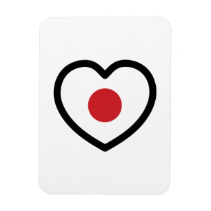 日本 フラグ日本のハート マグネット