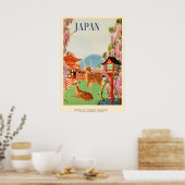 日本 ヴィンテージ トラベル ポスター - 額付き額なし (キッチン)