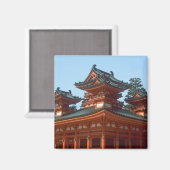 日本、京都カラフル、平安神宮 マグネット (正面/裏面)