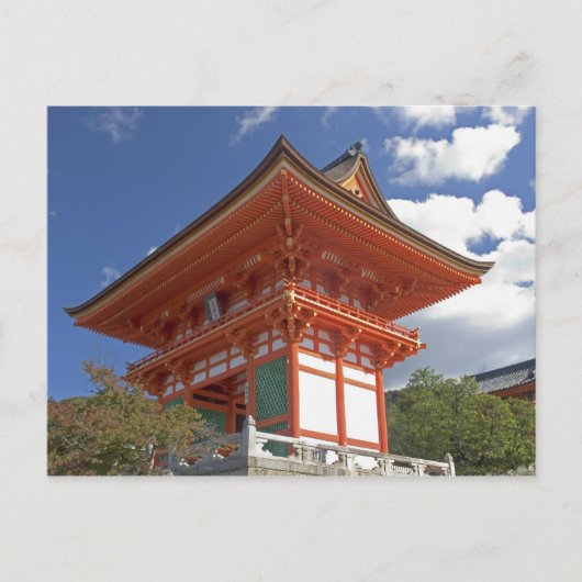 日本·京都·寺の壮麗な門 ポストカード (正面)