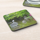 日本、京都。新緑のヘロン葉の コースター (左側)