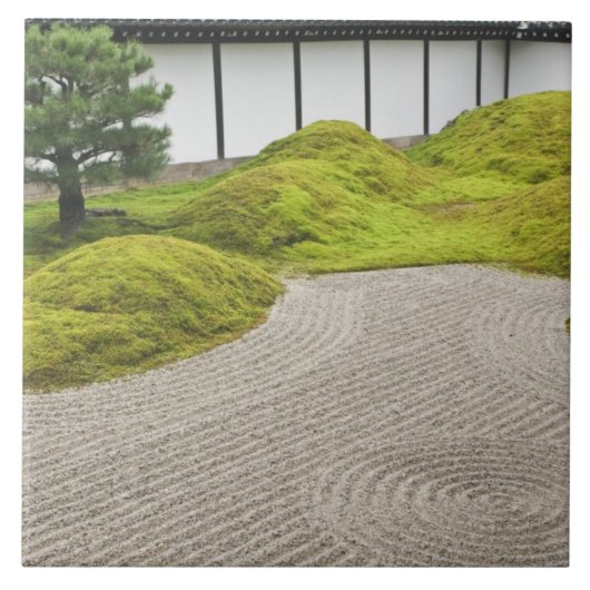 日本、京都、東福寺、山水庭園 タイル (正面)