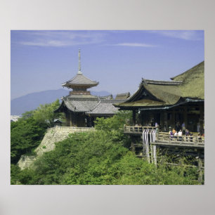 日本 京都 清水寺からの眺め ポスター