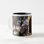 日本、京都。芸者のリアビュークローズアップ ツートーンマグカップ (正面左)